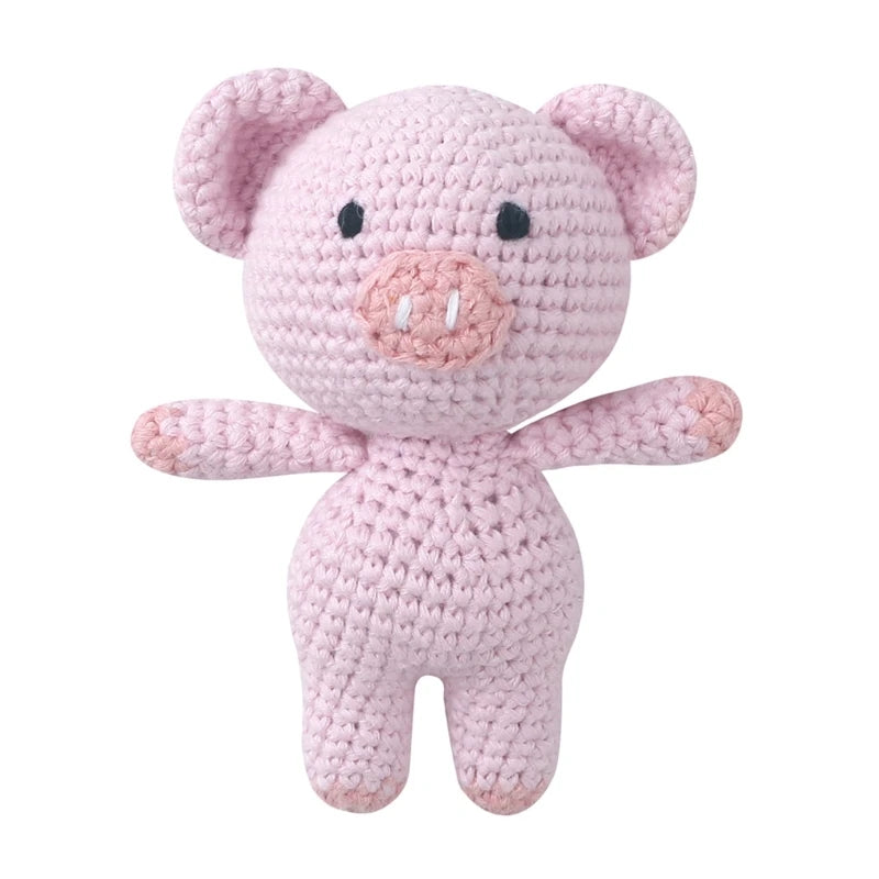 Handmade Crochet Animal Stuffed Plush Rattle Toys