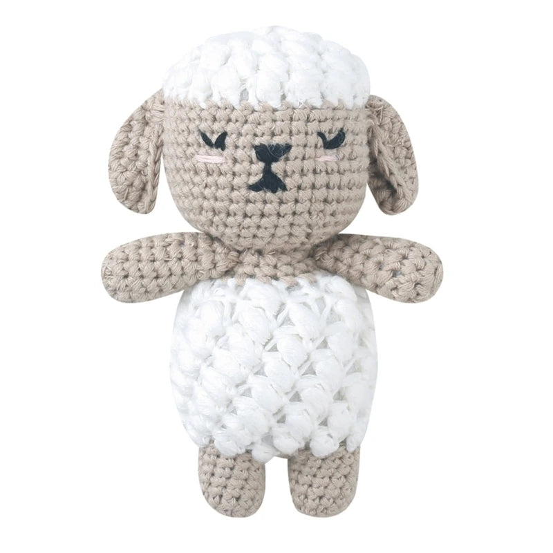 Handmade Crochet Animal Stuffed Plush Rattle Toys