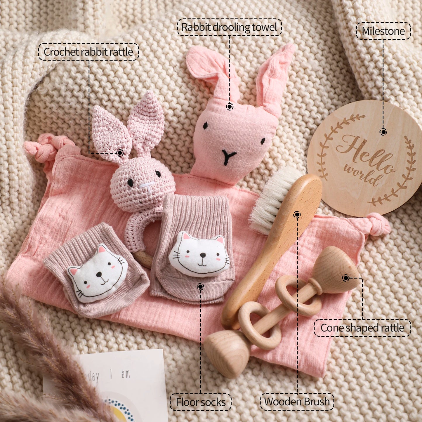 Newborn Baby 7pc Bath Gift Set