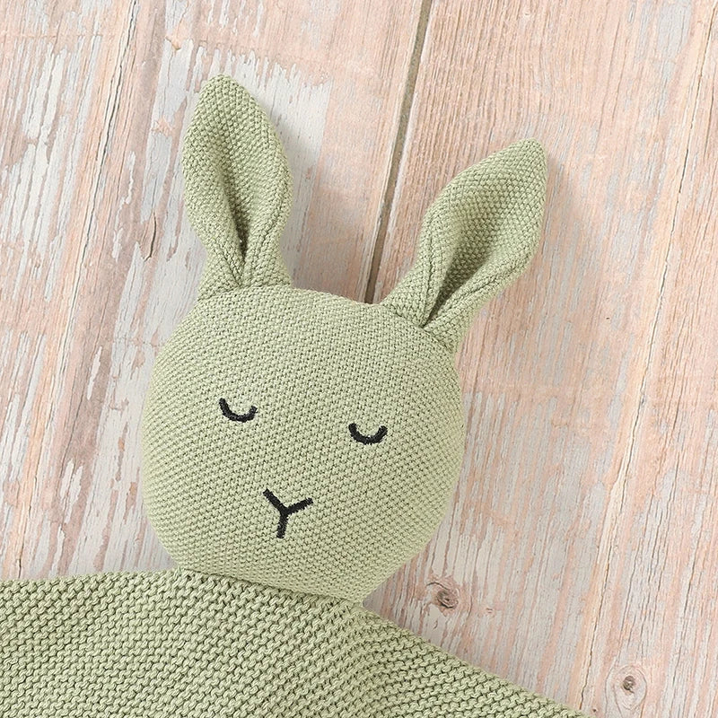 Soft Cotton Gauze Bunny Baby Security Blanket