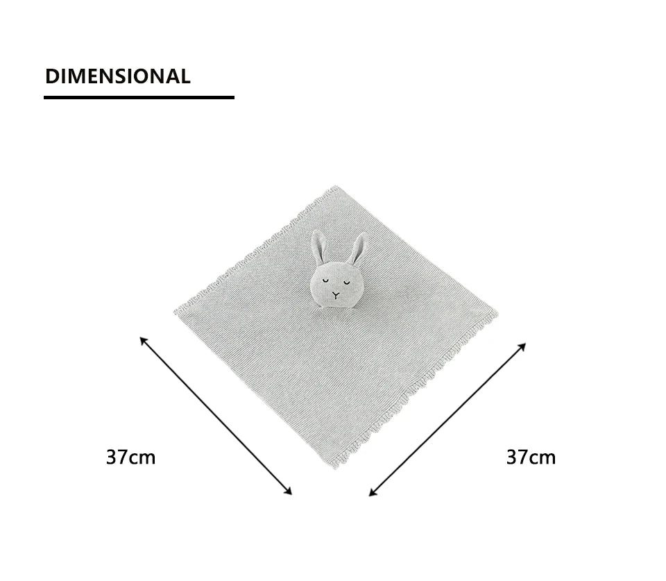Soft Cotton Gauze Bunny Baby Security Blanket