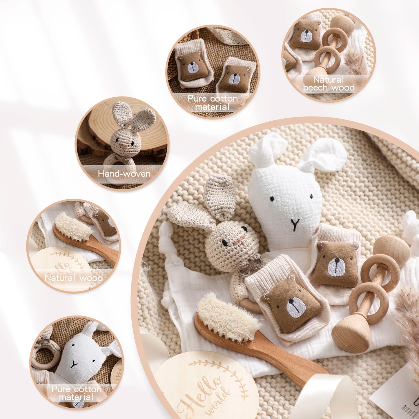 Newborn Baby 7pc Bath Gift Set