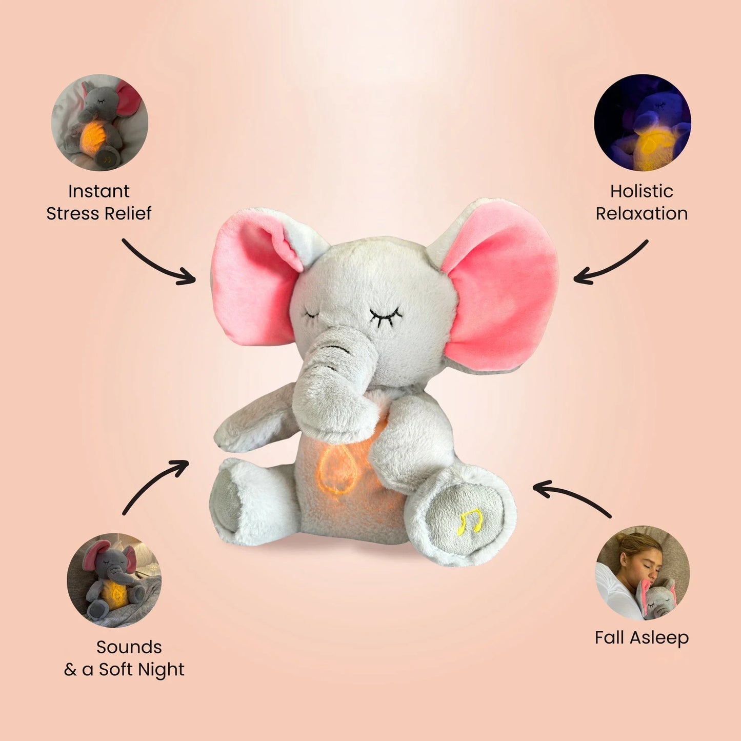 Elephant Breathing Musical Plush Toy