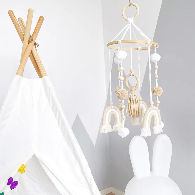 Boho Tapestry Rainbow Comfort Crib Mobile