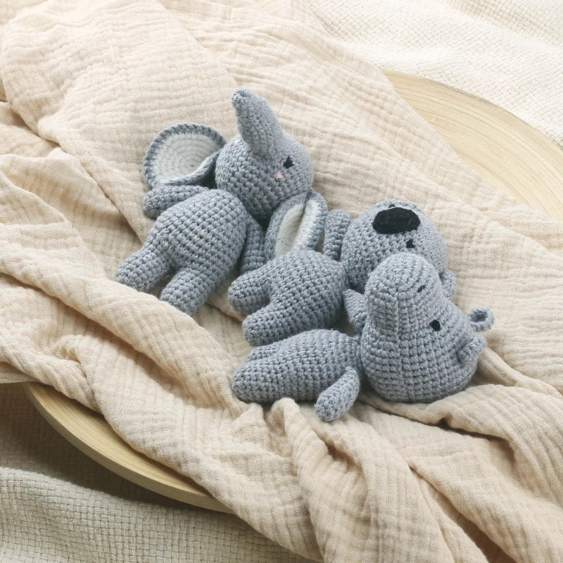 Handmade Crochet Animal Stuffed Plush Rattle Toys
