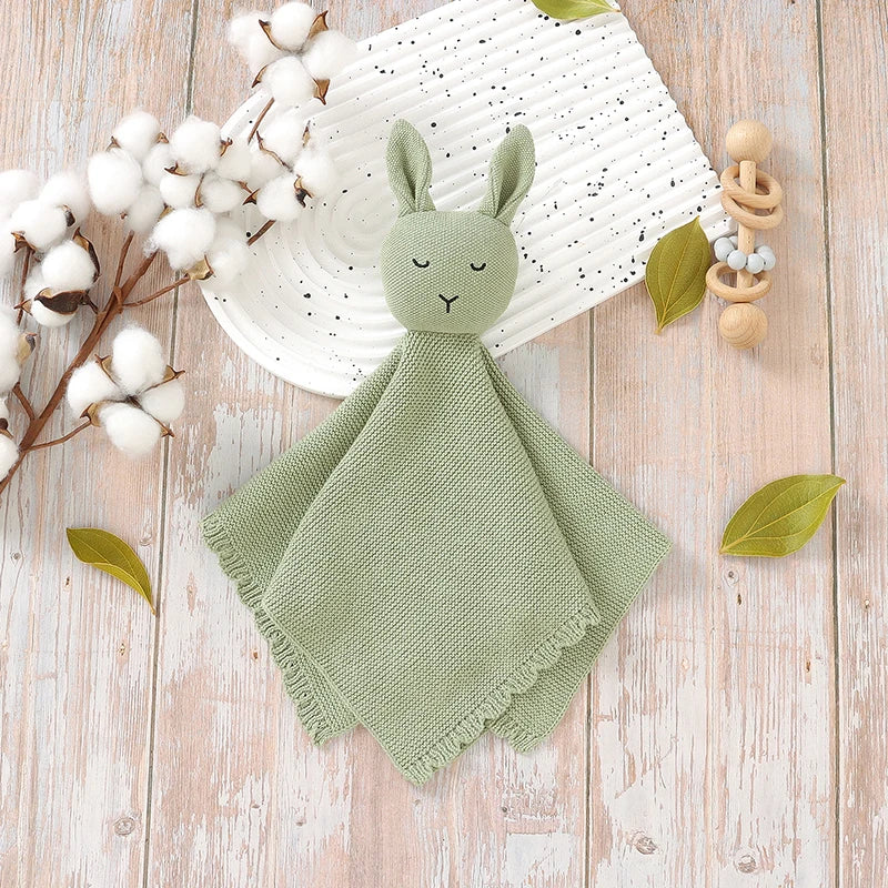 Soft Cotton Gauze Bunny Baby Security Blanket
