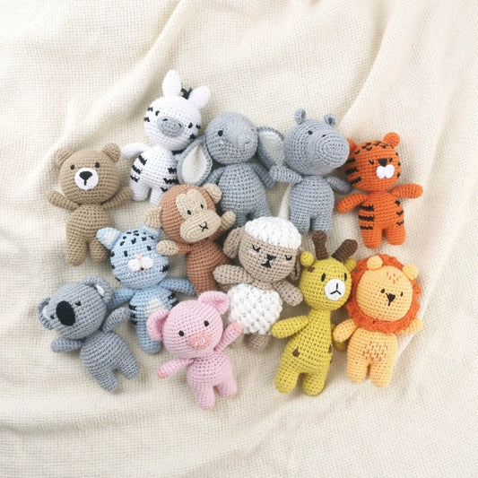 Handmade Crochet Animal Stuffed Plush Rattle Toys