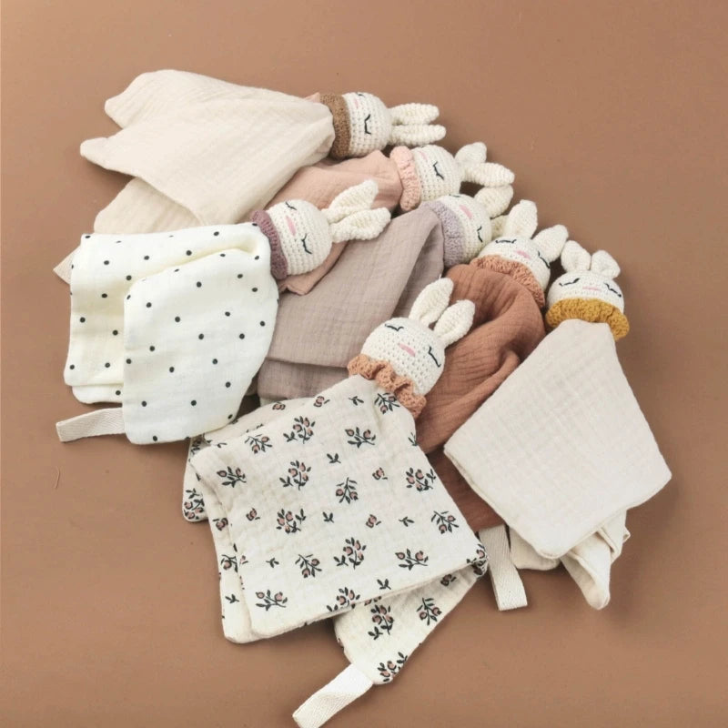 Crochet Rabbit Baby Security Blanket