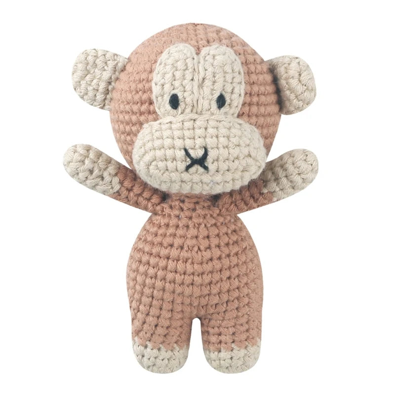 Handmade Crochet Animal Stuffed Plush Rattle Toys