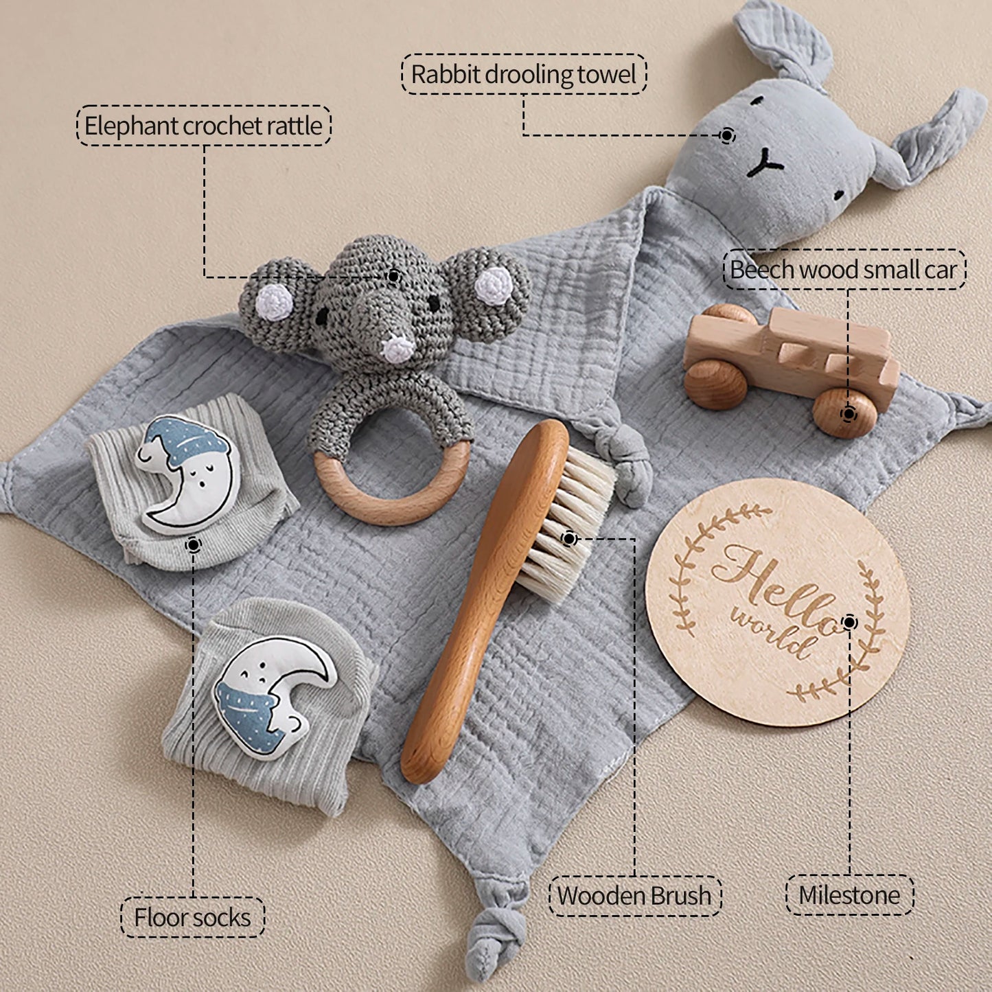 Newborn Baby 7pc Bath Gift Set