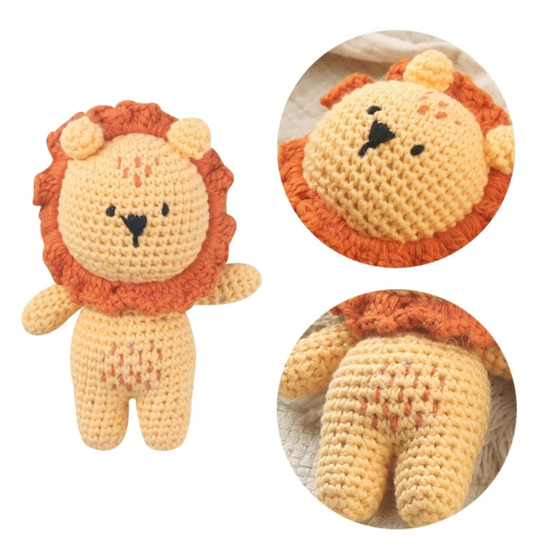 Handmade Crochet Animal Stuffed Plush Rattle Toys