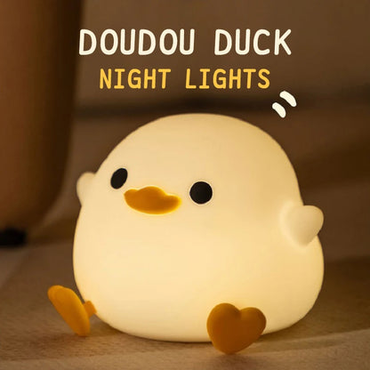 Duck LED USB Rechargeable Silicone Night Lights