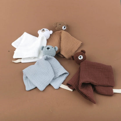 Crochet Bear Baby Security Blanket