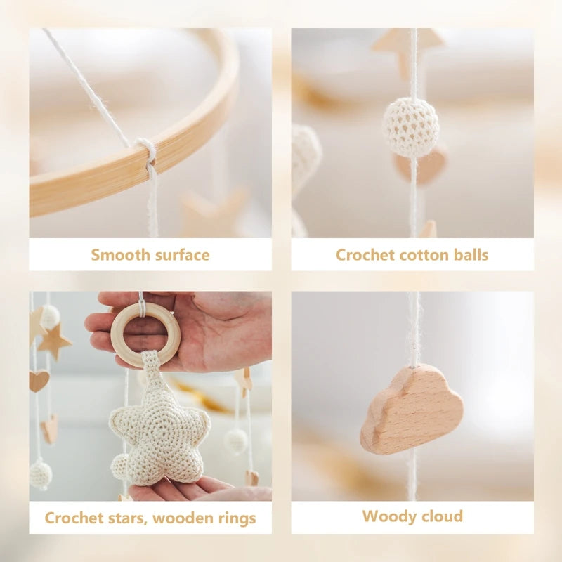 Baby Wooden Comfort Crib Mobiles