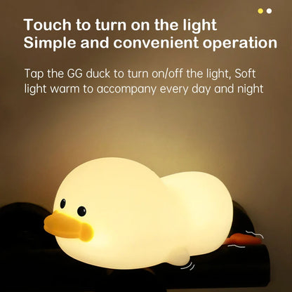 Duck LED USB Rechargeable Silicone Night Lights