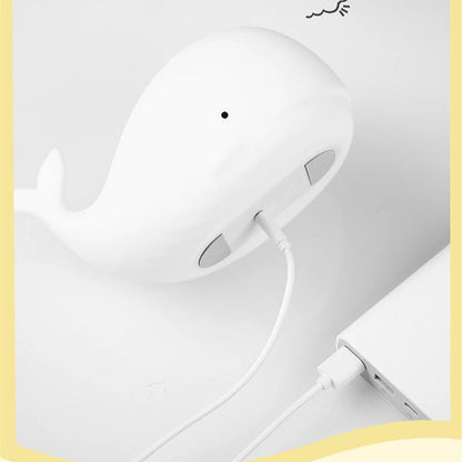 Whale LED USB Rechargeable Silicone Night Light