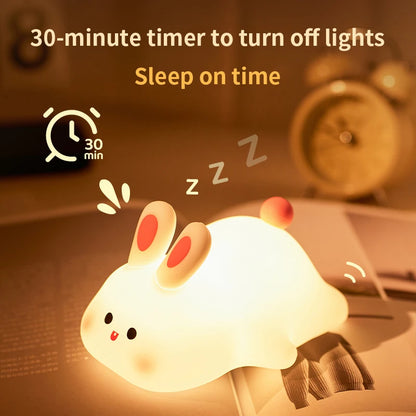 Rabbit LED USB Rechargeable Silicone Night Light