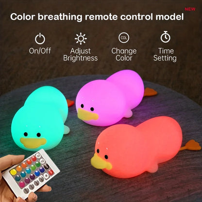 Duck LED USB Rechargeable Silicone Night Lights