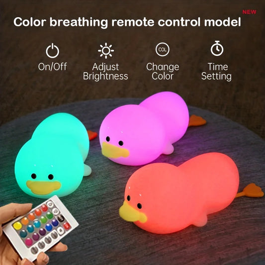 Duck LED USB Rechargeable Silicone Night Lights