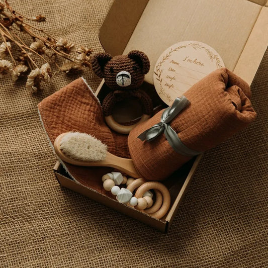 Newborn Baby 6pc Cotton Blanket Gift Set