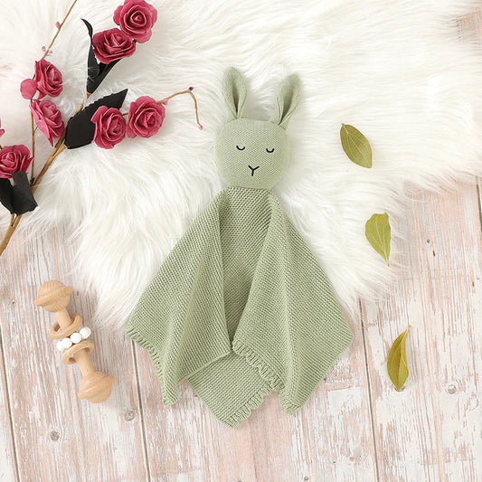 Soft Cotton Gauze Bunny Baby Security Blanket