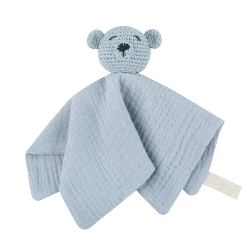 Crochet Bear Baby Security Blanket