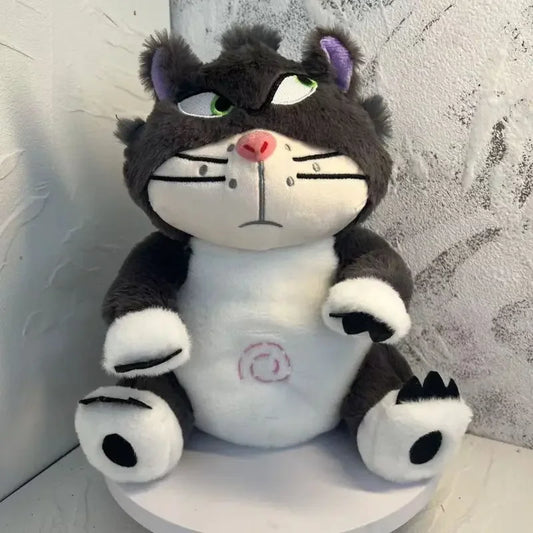 Leering Cat Breathing Musical Plush Toy