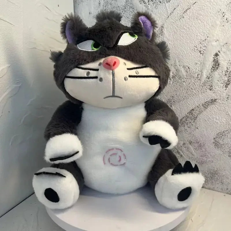 Leering Cat Breathing Musical Plush Toy
