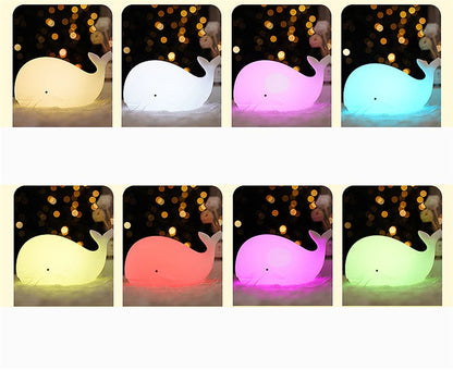 Whale LED USB Rechargeable Silicone Night Light