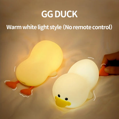 Duck LED USB Rechargeable Silicone Night Lights