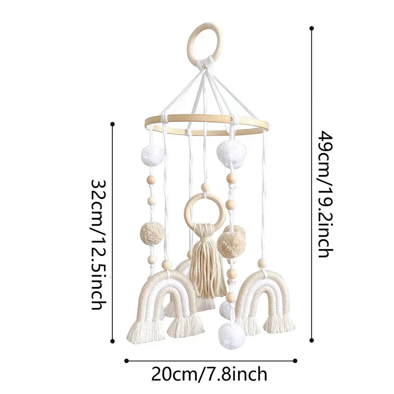 Boho Tapestry Rainbow Comfort Crib Mobile