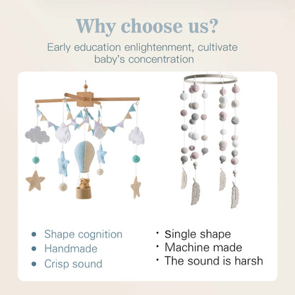 Baby Wooden Comfort Wind Chime Pendant Crib Mobiles