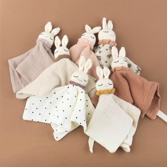 Crochet Rabbit Baby Security Blanket