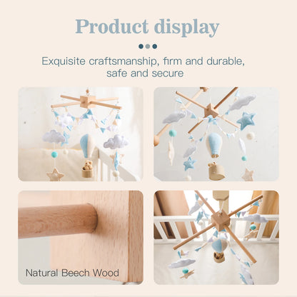 Baby Wooden Comfort Wind Chime Pendant Crib Mobiles